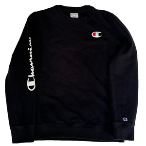 Champion Crewneck Sweatshirt Youth XXL 18 20 Black Sportswear Top